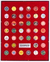 CHIPCO Salesman Sample of 40 Tokens and Chips from Casinos and Ships Spanning the Globe