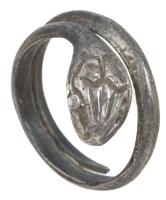 Traditional Roman/Byzantine Snake Ring in Silver Smaller in Size for a Woman