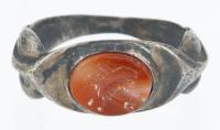 Medieval Era Ring Boasting a Fantastic Carnelian Intaglio of a Leopard, Nicely Carved