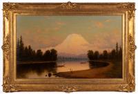 Stuart, James Everett. "Mt. Ranier " (Original Wood Panel on Canvas, 1890)