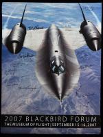 2007 SR-71 Blackbird Forum Commemorative Poster - Signed by 19 Pilots, Reconnaissance Systems Officers, and Ground Crew