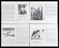 19 Signed Biographies of U.S. Navy WWII Aces and Officers Including Alexander Vraciu