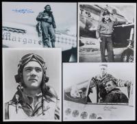 13 Signed 8x10 Photographs from Notable WWII U.S. Army Air Forces Aces and Aviation Leaders