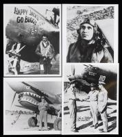 13 Signed Black and White 8x10 Photographs from Distinguished WWII American Fighter Pilots and High-Scoring Aces