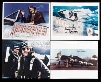 8 Signed Photos of WWII American Fighter Aces Including Gabreski, Mahurin, and Older