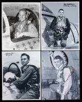 12 Signed Photos of Notable Korean War U.S. Fighter Aces Including Blesse, Bordelon, and Parr