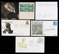 14 Signed Covers and Cards from WWII Leaders, WWI Veterans, and War Correspondents Including Mark Clark and Frank Buckles