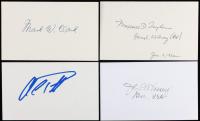 19 Signed Index Cards from U.S. Generals and Joint Chiefs Including Powell, Taylor, and Franks