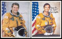 8 Signed Photos from Manned Orbital Laboratory Astronauts Including Crippen, Truly, and Fullerton