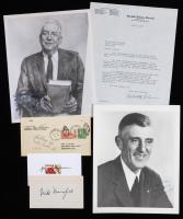 81 Signed Index Cards from Prominent Political Figures of the WWI and Postwar Era Including Landon, Ervin, and Mansfield