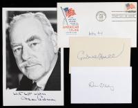 16 Signed Items from Influential U.S. Military and Political Figures Including Acheson, Bundy, and Perot