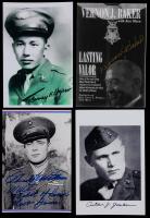 Signed Small Photos of Notable WWII Medal of Honor Recipients, Including Williams, Hajiro, and Baker