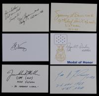 19 Signed Cards from Vietnam War Medal of Honor Recipients Including Kerrey, Donlon, and Sasser