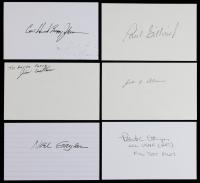 22 Signed Index Cards from Distinguished Test Pilots Including Bock, White, and Johnson