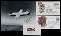 Signed Items from X-1 Flight Test Legends Including Chuck Yeager, Bob Hoover, and Cardenas
