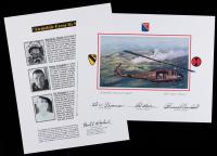 Signed Aviation Art Print &acirc;Airmobile Earns Its Spurs&acirc; by Gen. Hal Moore, Ed Freeman, and Bruce Crandall