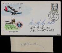 Signed Paper by Gen. Henry &acirc;Hap&acirc; Arnold, WWII Air Forces Chief and Aviation Pioneer, with Family-Signed Envelope