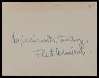 Signed Card by Fleet Admiral William D. Leahy, FDR&acirc;s Chief of Staff and First Five-Star U.S. Admiral