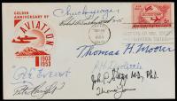 Golden Age of Aviation Commemorative Envelope Signed by Yeager, Doolittle, Knight, and Five Other Pioneers