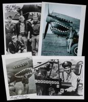 11 Signed Photos from P-40 Warhawk Pilots Including Robert L. Scott Jr., Don Lopez, and Phil Coleman