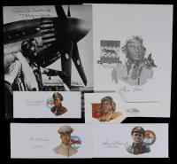 32 Authentic Signatures from Original Tuskegee Airmen Including Benjamin Davis Jr., Charles McGee, and Lee Archer