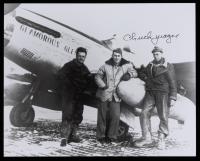 Signed 8x10 B&W Photo of Chuck Yeager, First to Break the Sound Barrier