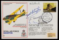 Commemorative Cover Signed by Four WWII German Chief Test Pilots and One Unidentified Signer