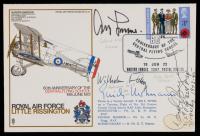 Historic Signed Cover Featuring Erich Hartmann, Wilhelm Batz, Adolf Galland, and Donald Bryan&acirc;Legendary WWII Aces