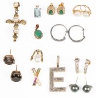 Jewelry: Five (5) Pairs of Post-Earrings in 14K Gold, One Set of Hoop Earrings, and Six (6) Pendants in 10 or 14K Gold