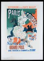 Jules ChÃ©ret Collection of French Artists During Belle Ãpoque, Paris. Plate 61 "Paris Courses" by Jules ChÃ©ret