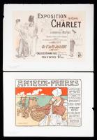 Jules ChÃ©ret Collection of French Artists During Belle Ãpoque, Paris. Plate 194 "Exposition de Charlet and Plate 183 "Amieux-F
