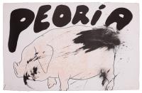 Jim Dine. "Peoria Pig", Limited Edition Lithograph 70/75