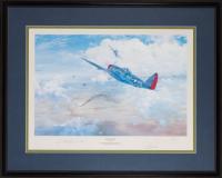 "The Aceâs Pursuit" by Roberto Cernuda, Signed by Francis Gabreski