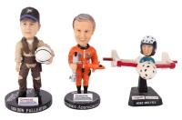 Three Signed Astronaut Bobbleheads: Melvill, Fullerton & Brand