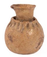 Impressive Mold-Blown Balsarium with a Recessed Neck, Completely Covered in Encrustation