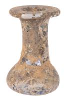 Large, Thick, Heavy Blown Glass Kohl Pot Heavily Encrusted with Iridescence