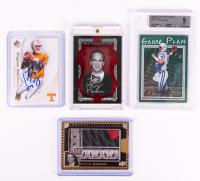 Peyton Manning: Four (4) Unusual/Limited Edition Sports Cards, SP Authentic Signed, Two Master Collections & 1998 Leaf Rookies &