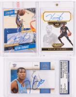 Kevin Durant: Trio of Autographed Football Cards from 2009, 2016-17 and 2018-19 all Issued by Panini The Fourth
