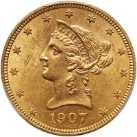 1907 $10 Liberty PCGS MS62