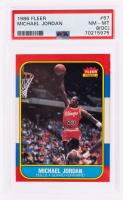 Michael Jordan: Highly Prized Rookie Card. 1986 Fleer #57 PSA Graded 8 (OC) Near Mint to Mint