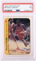 Michael Jordan: Highly Prized 1986 Fleer Sticker #8 Rookie Card PSA Grade 7 Near Mint