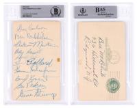Before LA Lakers, It Was the Minneapolis Lakers 10 Signatures on a Postal Card all Authenticated by Beckett (1949-50)