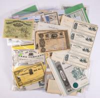 Large Lot of over 550 Various Stocks, Bonds and Obsolete Fiscal Paper. Circa 18th-19th-early 20th Century
