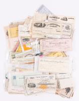 Large Lot of approximately 1000 various 19th to Early 20th Century Checks, Drafts, Receipts and Warrents