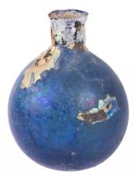 Roman Cobalt Glass Unguentarium with Iridescence, c. 1st&acirc;3rd Century