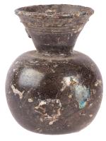 Roman Blackened Glass Cosmetic Jar, c. 1st&acirc;3rd Century