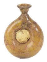Roman Glass Pilgrim Flask with Flattened Center