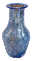 Cobalt Roman Glass Bottle with Wide Rim