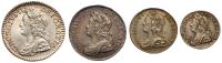 Great Britain. George II (1727-1760) 4-Piece Silver Maundy Set
