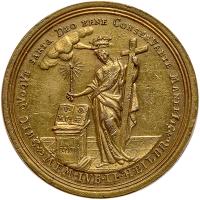 German States: Heilbronn. Gilt Bronze Medal, 1717 (in chronogram) PCGS AU55